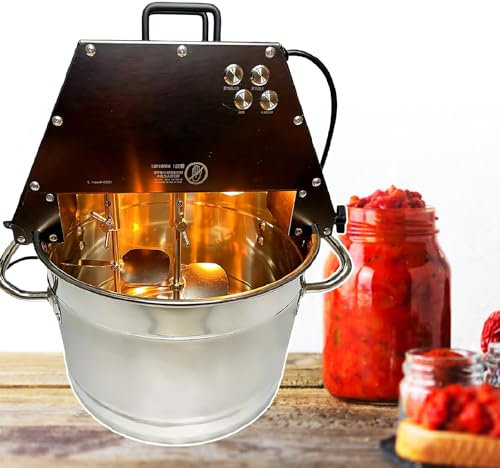 Obstpresse, Fruchtzerkleinerer 10L Zum Auspressen Von Obst- Und GemüSesoßE, EdelstahlmüHle Mit GroßEr KapazitäT Zum Herstellen Von Fruchtmarmelade Und FüLlung,220V