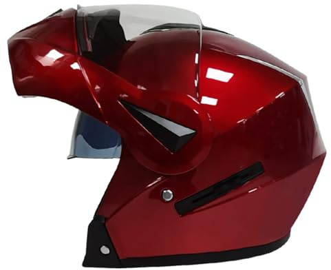 Adulto Modular Casco Motocicleta Todoterreno Crash Homologado ECEDOT Cascos Integral Integrado Abatible Casco con Visera Doble,Unisex Moto Casco 14,XXL=63~64cm