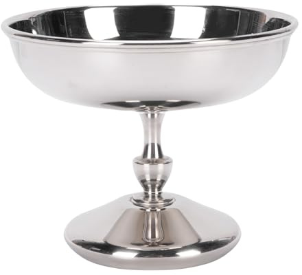 Oreilet Eisbecher aus Edelstahl, Dessertschale mit Rundem Fuß, Soßenschalen, Snack-Süßigkeitenbecher für Joghurt, Salat, Obst, Pudding, Cocktailparty (2401-3)