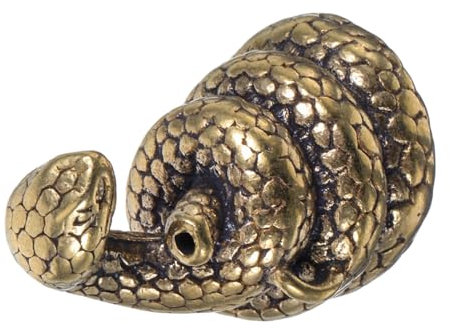 Pendente Serpente Zodiacale in Ottone, Stile Vintage, Ciondolo