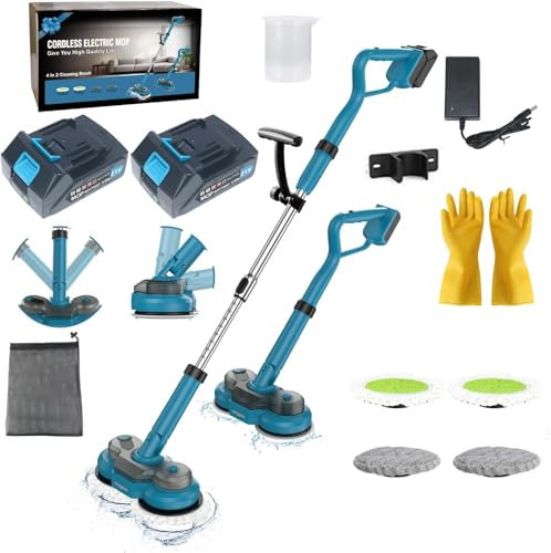 Elektrische Reinigungsbürste,Electric Spin Scrubber schnurlos mit 8 austauschbaren Bohrbürstenköpfen