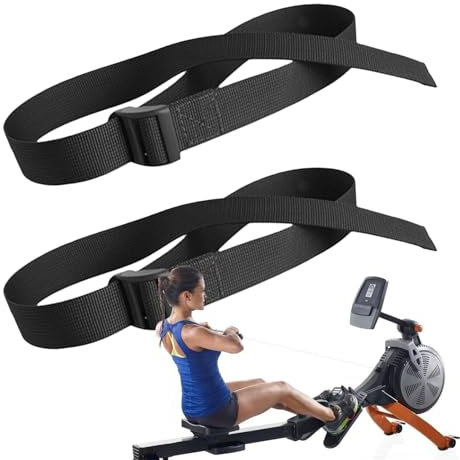 Correas de pie para máquina de pie, 2 correas de fijación de pedales, correas de pedal para máquinas de ejercicios de piernas, resistentes accesorios para equipo de entrenamiento elíptico, ciclismo
