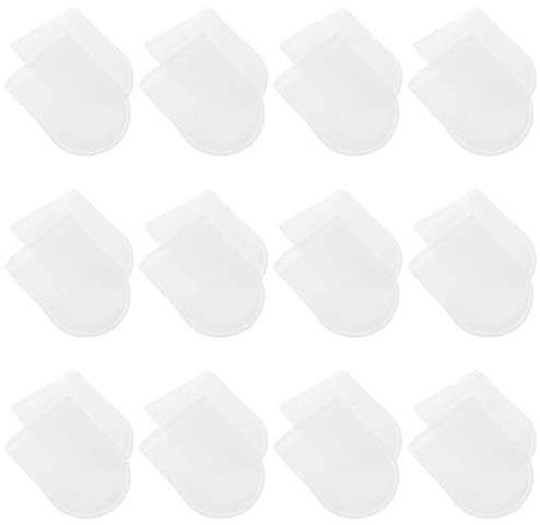 Vaguelly Wiederverwendbare Baumwolle Peeling Pads U-förmig mit Perlentextur für Gesicht Mund 120 Stück Weich und Hautfreundlich Make Up Entferner für Unterwegs