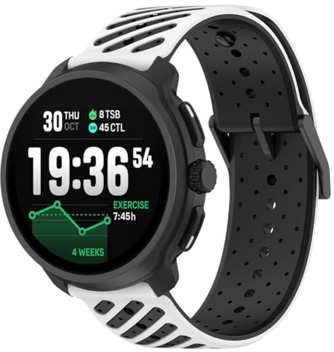 Tyogeephy Klockarmband kompatibla med Suunto RACE 2/Run, sportband i silikon för kvinnor och män, ersättningsarmband, Färg 1, 22mm