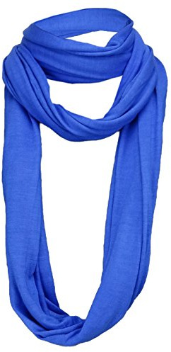 TigerTie Loop Schal in blau einfarbig Uni - Gr. 180 x 40 cm - Rundschal