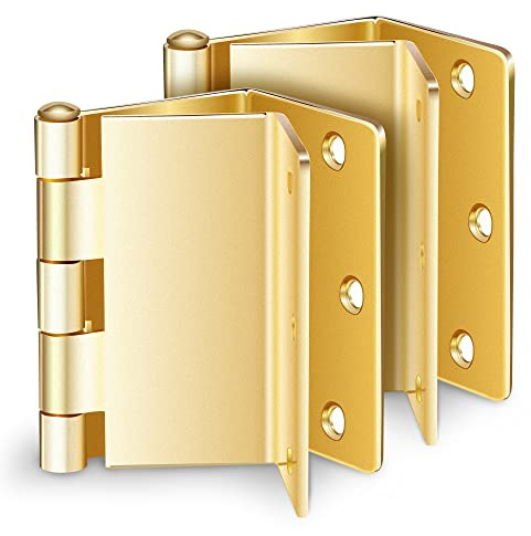 Handicap Charnières de porte extensibles en laiton – Charnières décalées pour portes – 2 charnières