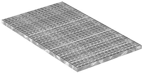 Fenau - Industrie-Rost, 1000 x 600 x 30 mm, MW: 30/30 mm, Materialstärke: 2 mm - Radlast: 1,52 kN/Flächenlast (m²): 7,84 kN, feuerverzinkt, Pressrost, Gitterrost oder Garagen-Rost, Stab-in-Stab
