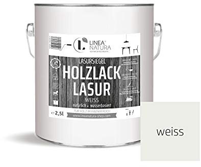 Linea Natura Vernice 3 in 1, effetto vernice e sigillante, per mobili, parquet e scale (2,5 l, bianco)