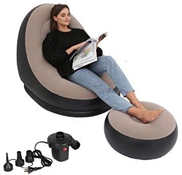 BANGSUN Aufblasbare Liege Luftsofa Lazy Sofa Aufblasbare Klappliege Outdoor Bett mit Pedal Komfort