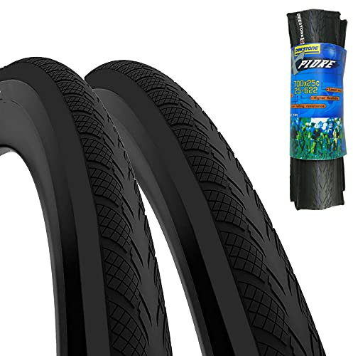 ECOVELO 2 Reifen 700 x 25C (25-622) faltbar Straßenpannungsschutz On Off Road Corsa Gravel Fahrradreifen Schwarz