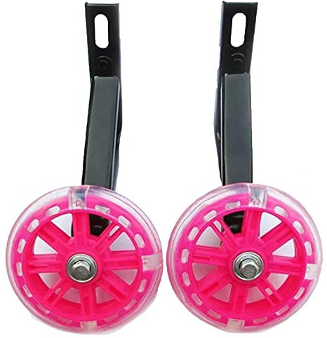 RENSHENKTO 1 Paar Stützräder, Stützräder, Fahrrad-Stützräder, Reiten, Radfahren, Training für Kinder und Erwachsene, Pink