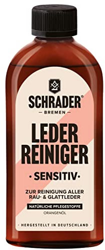Schrader Leder Reiniger sensitiv - Reinigungsmittel für raues & glattes Leder - 250ml - Made in Germany