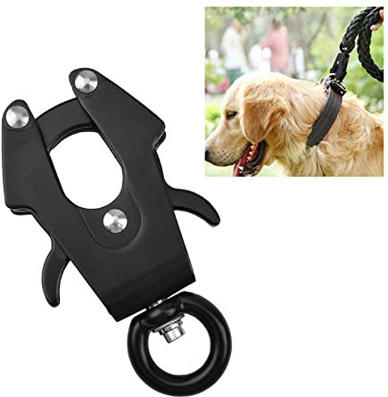 UFURMATE Frosch-Clip, Weltraum-Aluminium-Verriegelung, Robuste Schnellverschluss-Schnalle, Rostbeständige Hundekettenschnalle, Hundeleine Verschluss Frosch-Clip, Ersatz - 299 kg Kapazität, Schwarz