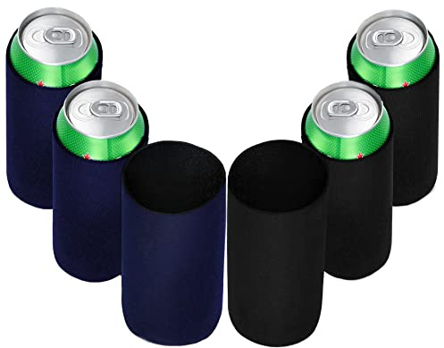 Bierflaschenkühler 6Pcs Bierdosen Kühler Dosen can Cooler Abdeckung 330ml Dosenkühler Neopren Bierdosenkühler Dosenhüllen Geeignet für alle Arten von Partys 3 Schwarz und 3 Marine