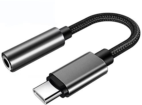 USB C to 3.5mm Headphone & Microphone Adapter – Audio Splitter DAC Converter for Android, MacBook, Laptop, iPad, Samsung & More – Supports Calls, Gaming & Recording