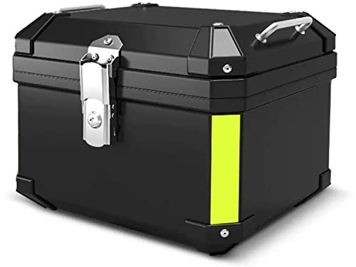 Wnanch Motorradkoffer 57L 45L Top Box Motorräder Top Case Für Zwei Helme Mit Rückenlehne Und Reflektierend Wasserdicht (Color : Schwarz, Size : 57L)
