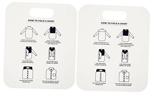 Levemolo Planche à Plier Les Chemises Légère en PP Blanche 2 Pièces Outil De Pliage Pratique pour Vêtements Anti-Plis Usage Domestique Et Professionnel