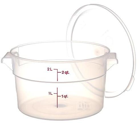 Cambro 2-Quart Round Food-Storage Container with Lid, Set of 2