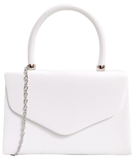 Faux Leather Plain Tote Style Top Handle Bridal Prom Wedding Evening Clutch Party Purse Hand Bag