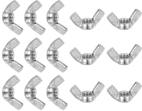 PATIKIL 1/4-20 Dadi ad Alette, 15pz Acciaio Inossidabile 304 Parti Fissaggio Dado Farfalla Finitura Liscia per Riparazioni Installazioni Costruzioni Manifattura Assemblaggio Mobili