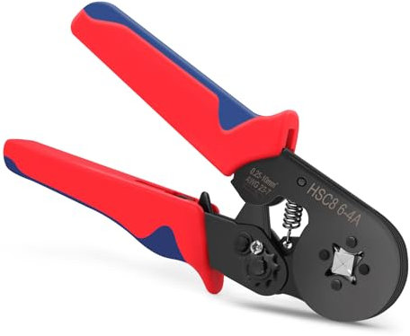 TNOMSNO Pinza Crimpatrice Capicorda, pinza crimpatrice, Pinza per Crimpare Le Punte Filo Elettrico Morbido, Terminale Isolato Capicorda Terminali, Crimpatrice per AWG23-7/0,25-10mm²