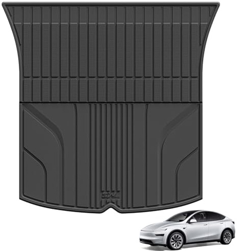 3W Bagagerumsmatta för Tesla Model Y 2020-2024 & Y Juniper 2025-2026 | För Premium/Performance/Standard | TPE Thorex™ Allväder | 3D Skräddarsydd Passform | Hundvänligt Biltillbehör | Vattentät