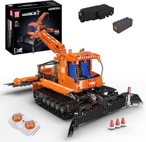 Mould King 17051 Technik RC Schneefahrzeug, 1241 Teile Crawler LKW mit Fernbedienung & Motoren, Baufahrzeug ModellBausatz Spielzeug
