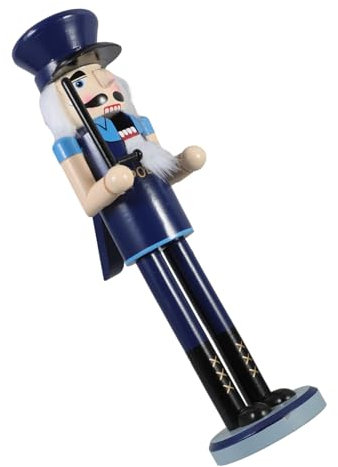 TOPBATHY Schiaccianoci Di Tema Polizia Ornamento Natalizio Per Decorazioni in Casa e Ufficio Alta Resistenza e Dettagli Accurati Per Allestimenti Festivi