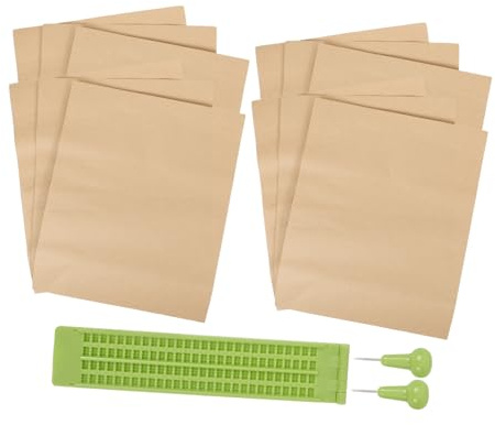 COLLBATH Set Portatile Back To School Party Tavoletta di Scrittura Braille per Non Vedenti, Carta Braille Sottile e Accessorio Stilo in Plastica per Ragazzo Ragazza e Studenti