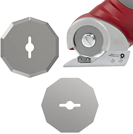VLOXO Rollschneider Klingen Elektrische Scherenklinge Ersatz Rotationsklingen Kompatibel Electric Cutter Blades(1-1/2) für Stoff Teppich Leder Filz 2 Stk. Ersatzklingen