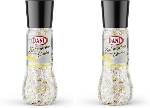 Dani - Sal con Limón con Molinillo - Tamaño Familiar 400 gr. (Paquete de 2)