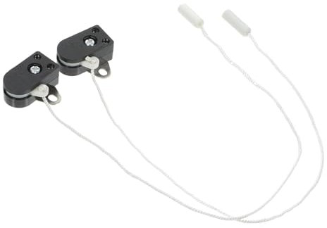 PRETYZOOM Lámpara De Cadena De Tracción Cuerda Metálica Ce 2a 250v, Interruptor De Pared Para Luz, Accesorio Práctico Para Baño y Hogar, Pack De 2 Unidades