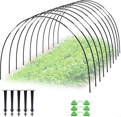 Besttoolifes Tunnel per piante, tunnel rialzato per serra, arco avvolto con plastica da 6 mm, pneumatici fai da te, tunnel freddo per giardino, copertura file, piante, frutta, verdura (2)