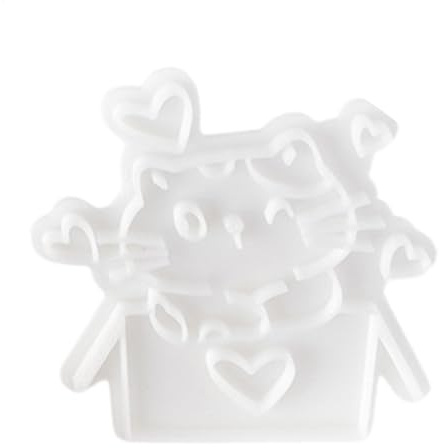 Cortador de galletas para gatos, cortador de galletas de animales | Sello de galletas de gato con estampado de Vista, molde reutilizable para dulces de chocolate, práctico molde cortador de galletas