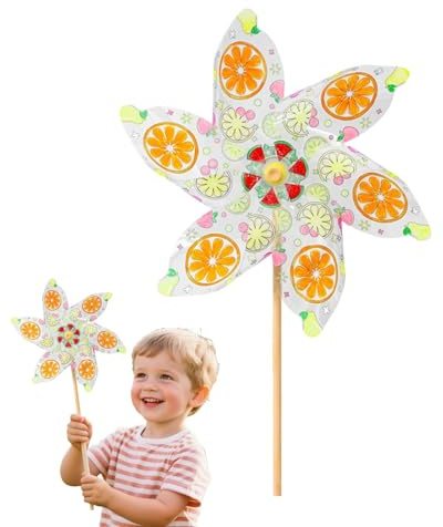 Molinetes Artesanales para Niños | Girador De Viento Artesanal para Exteriores - Actividad De Manualidades Y Arte Construye Y Colorea Tu Propio Molinete para Jardín Patio Parque Playa