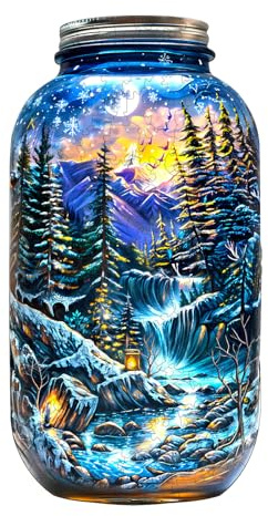 Holzpuzzle Erwachsene Winter Traumschaft - 215 Teile holzpuzzle Geschenkbox, Wanddekoration und Geschenk für Freunde und Familien (14 Jahren+)