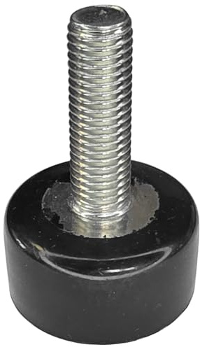 cyclingcolors 1x Pied vérin vis de réglage Acier Inoxydable AISI 304 (A2) Caoutchouc NBR 60 Shore Ajustable Poussoir butée Meuble Outillage, M10x25mm