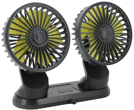 CAXUSD Ventilatore Auto USB Doppia con Angolo Orientabile Raffreddamento Portatile per Auto e Casa Facile Installazione su