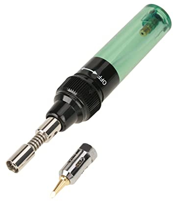 Ejoyous Schnurloses Butangas Lötbrenner, Gas-Lötkolbenstift Loeten Stift Gas Lötkolben 1300 °C (GREEN)