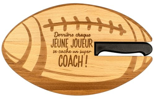 ERNESTINE - Planche apéro Rugby - Cadeau papa cadeau papi - Cadeau fête des pères - idée cadeau homme - planche apéro personnalisée - rugby apéro - cadeau rugby - planche à découper rugby