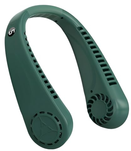 Ventilador de cuello portátil, ventilador personal de cuello recargable por USB, ventilador personal de 5 velocidades, mini ventilador manos libres sin aspas con flujo de aire de refrigeración de 360°