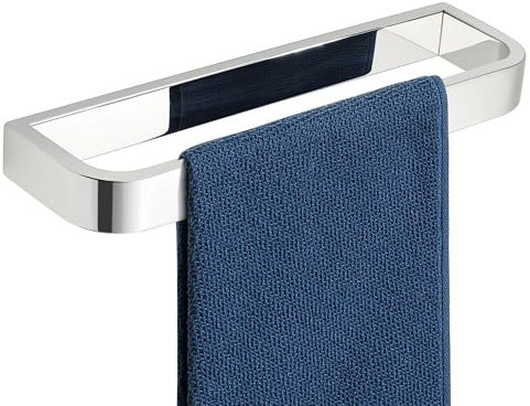 SAYAYO Chrome Towel Rail 30CM, Hand Towel Holder Wall Mounted for Bathroom | SUS304 Stainless Steel Heavy Duty Towel Ring with Drilling