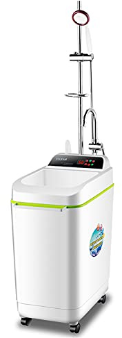 100L 2000W Chauffe Eau Électriques Mobile Portable,écran LCD Intelligent,Chauffage De Rendez-vous 24H,IPX4 Imperméable À L'eau, Lampe UV Antibactérien,White-100L