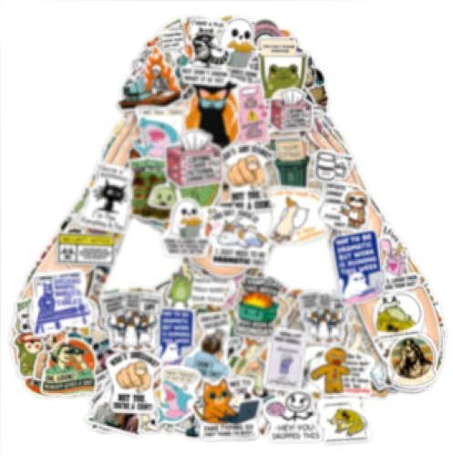 JOVYTH Meme Sticker Set 50 Stück, lustige PVC Aufkleber wasserfest im Internet Stil, Laptop Sticker für Handy Flasche Notizbuch, humorvolle Deko für Büro, Schule und Alltag