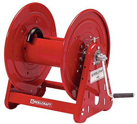 Reelcraft CA32112 M Heavy Duty Hand Crank Hose Reel, 200' Hose Not Included, Red