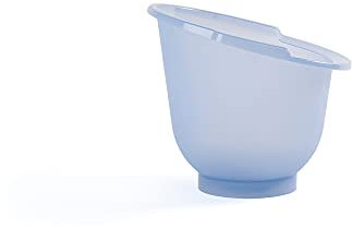 Doomoo Basics – Shantala Blue Baby-Badewanne für Neugeborene – Ergonomische Babywanne zum Sitzen von 0 bis 6 Monate – Badeeimer mit hohen Wänden für EIN Rundum Geschütztes Gefühl – Speichert Wärme