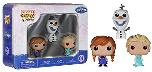 Funko Pocket POP! Tin Frozen Elsa Anna Olaf Figure (Pack of 3)