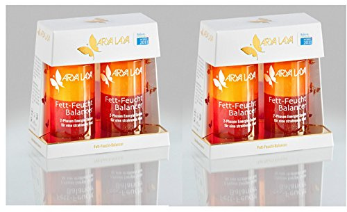 ARYA LAYA Fett-Feucht Balancer Klassiker: 2-Phasen Energie-Serum für strahlenden Teint, für alle Hauttypen – insbes. trockene, normale & fettarme Haut, nährt, belebt & mindert erste Fältchen, 4x50 ml