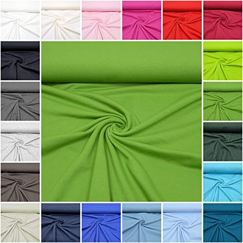 MAGAM-Stoffe Ben Sweatstoff Uni innen Angeraut und weich Meterware ab 50cm (08. Grün)