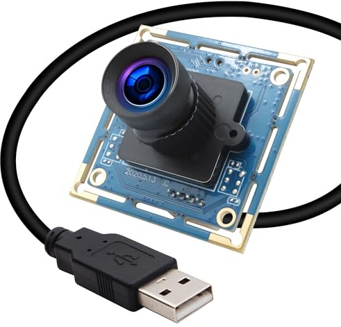 ELP Webcam 8MP USB Kamera Modul Mit FOV 75 Grad Keine Verzerrung Objektiv, IMX179 UVC-konform Web Kamera Kompatibel für Windows Linux